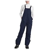 Blingko Cargohose Damen Schwarz Winddicht Warm Gefüttert Skihose Winddicht Wasserdicht Arbeitshose mit Taschen Tactical Hose Cargo Freizeithose Softshell Hose Wanderhose Outdoorhose Herbst W
