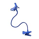 JQDMBH Handy Ständer Universal Mobiltelefonhalter Flexibler Faulenhalter Einstellbar Mobiltelefon Clip Home Bett Desktop Mount Halterung Smartphone Stand (Color : Blue)