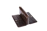 YEZINbei Herren Long Zip Wallet Leder Business Handtasche Multi-Funktions-Wildleder Leder Multi-Card-Position (Color : Brown, Size : S)