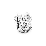 LaMenars Mouse with a Bow Charm Anhänger aus 925er Silber, Perlen für Armbänder und Armreifen, Charm für Damen und M