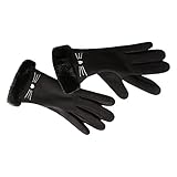 Hellery Samt Warme Handschuhe rutschfeste Verdicken Warmhalten Leichte Touchscreen Winter Thermohandschuhe zum Laufen Radfahren Reiten Sport Klettern - N703 schw