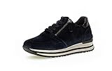 Gabor Damen Low-Top Sneaker, Frauen Halbschuhe,Wechselfußbett,Komfortable Mehrweite (H),Sportschuhe,Turnschuhe,Dark-Blue,38.5 EU / 5.5 U