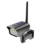 LED Solarlampe, Dummy Kamera LED Solarleuchte Bewegungsmelder Haus Sicherheitslampe mit Fernbedienung Wasserdicht Outdoor Anti-Dieb-Simulation Kamera Licht für Haus G