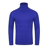 QWERD Herren Rollkragen Langarmshirt Rollkragenpullover Pullover Baumwolle Einfarbig Tops Herren Longsleeve Rollkragenpullover Slim Fit Langarmshirts Rollkragen Pullover Baumwolle Sweatshirt U