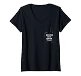Damen Mein Humor ist wie mein Wein Trocken - Lustiges Weintrinker T-Shirt mit V
