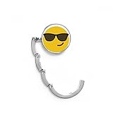 DIYthinker Sonnenbrille kühlen Gelb Netter Online Chat Tabelle Haken Falttasche Schreibtisch Aufhänger Faltbare Halter 4,4 x 4,4 cm (Breite x Höhe) gefaltet Mehrfarbig