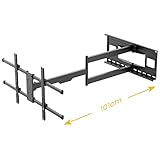 TV Wandhalterung Langer Arm 1015 mm , Schwenkbar Neigbar TV Halterung für 43-80 Zoll Flach & Curved Fernseher oder Monitor bis zu 50 kg, VESA 200x200-800x400