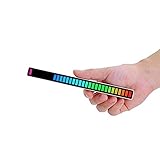 JAWSEU 32-Bit Mikrofon Sprachsteuerung, RGB Voice-Activated Pickup Rhythm Light, Music Level 32-Bit LED, LED-Display, Rhythmus-Licht für Bar, Auto,