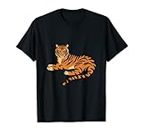 Tiger Raubkatze Figur Katzen Grafik Druck Motiv Jäger T-S