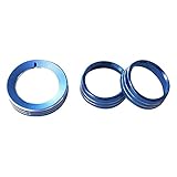 Huhu Blaue Aluminiumscheinwerfer Lautstärke Tone Control Knob Cover Ring Trim Innenzubehör Fit for Ford Mustang 2015-2019 (Color Name : As pic)