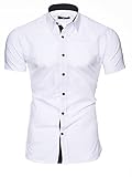 Kayhan Herren Kurzarm Hemd Florida White M