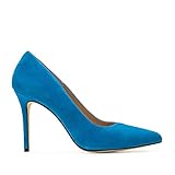 Andrés Machado - Pumps für Damen und Junge Frauen aus Rauleder - Diana - Elegante Damenschuhe Stilettos High Heels - Blau, EU 43