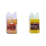 Makana Leinöl für Tiere, kaltgepresst, 100% rein, 1000 ml Dosierflasche (1 x 1 l) & Mariendistelöl für Tiere, kaltgepresst, 100% rein, 1000 ml Dosierflasche (1 x 1 l)