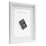 PHOTOLINI 3D-Bilderrahmen tief Objektrahmen 30x40 cm Weiss zum Befüllen für Gegenstände mit Passepartout M