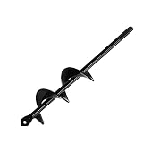 Handerdbohrer, 1 Stück Stahl Gartenbohrer, 4x22 cm, Erdlochbohrer, Erdbohrer Hand, mit Hex Shank, Spiralbohrer für Den Garten, zum Pflanzen von Blumen, Bäume, Pflanzen Beet Bulbs Sämlingen(Schwarz)