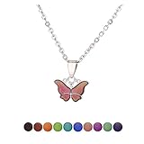 YUNGYE Schmetterlingsfarbe Änderung Stimmungs-Anhänger-Emotion, die Halskette fü