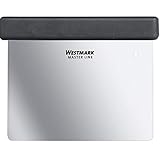 Westmark Profi-Teigschaber/Spachtel, mit Griff, Klingenmaß: 8 x 12 cm, Rostfreier Edelstahl/Kunststoff, Master Line, Schwarz/Silber, 30802270