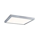 Paulmann 70867 Aufbaupanel LED Atria eckig Deckenleuchte 24W Licht 2700K Warmweiß LED Panel Chrom matt dimmbar für Wand- und Deckenmontag