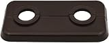 1 Stück Doppel-Rosette für Heizungsrohre in Schokoladenbraun (RAL 8017), Abdeckung für Heizungsrohre, Heizung, 2-teilig, 15mm, 16mm, 18mm, 21,3mm Polypropylen in Sonderfarben (15mm, RAL 8017)