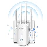 JOOWIN AC1200 WLAN Repeater Dualband 2,4GHz&5GHz WLAN Verstärker, Mit AP/Repeater/Router/Client WiFi Extender, 4 External Antennas, LAN/WAN Port, Kompatibel zu Allen WLAN G