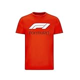 Formula 1 Tech Collection F1 Herren T-Shirt #1, Marineblau/Rot - Rot - X-Larg