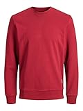 JACK & JONES Herren JJEBASIC Sweat Crew Neck NOOS 12181903, Rio Red/REG, XL