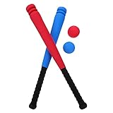 ABOOFAN 1 Set Kinder Baseballschläger Weicher Schaumstoff Baseballschläger Spielzeug Ball Spielset Interaktives Spielzeug Kinder Geburtstag Geschenk Blau Rot Witn 2 B