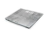 Soehnle Style Sense Compact 300 Concrete, digitale Körperwaage mit LCD-Anzeige, elektronische Waage mit extraflachem Design, Personenwaage mit Tragkraft bis zu einem Gewicht von 180 kg