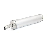 sourcing map Universal Motorrad Auspuff Schalldämpfer 280mm x 60mm Silber T