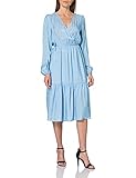 Vero Moda Curve Damen VMTOVA L/S Calf Dress Curve SB6 Kleid, Placid Blue, 52 Größ