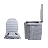 Danfer Campingtoilette Faltbar, Camping Wc Chemie Eimertoilette Mobile Outdoor Toiletten, Tragbare Klapptoilette Reisetoilette Für Camping,Unterwegs,Wandern,Angeln,Ausflüge, Stau,Unisex