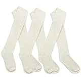 i2i Mädchen 3 Paar Multibuy Baumwollstrumpfhose, Cremefarben, 3 Paar, 7-8 J