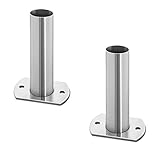 Uniprodo Uni_Ladder_Support_42 Poolleiter-Montageset 1 Paar Leiterendstücke Befestigungsset Edelstahl ø 42