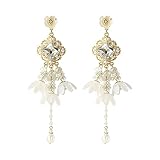 ZHONGTAI Ohrringe Blumen Drop baumeln Ohrringe Künstliche Rhinestones Earrop Ohrringe Aussage Ohrringe Schmuck Geschenke für Frauen Mädchen Schmuck für F