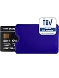 RFID Schutzhülle NFC Blocker, TÜV geprüft, Datenschutz, Kreditkarte Bank EC Karte Ausweis, Funk Abschirmung (Blau)
