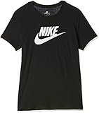 Nike Damen W NSW TEE ESSNTL ICON FUTUR T-shirt, Black/White, S