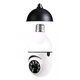 JUSTYUSHU 108. 0P HD Birnen-Kamera Mini Plus E27 Lampenfassung neueste Modell-Sicherheits-Überwachung for Smart Home Monitoring-Innen Adap