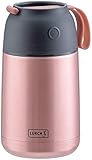 Lurch 240932 Iso-Pot / Thermo-Speisebehälter aus doppelwandigem Edelstahl mit großer Öffnung, 650 ml, rose g