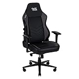 Apex Gaming Schreibtischstuhl für Erwachsene | Ergonomisches Sitzen | PU-Lederbezug | Schaumstoff Polsterung | Armlehnen und Höhe 4D verstellbar| Schaukelsitz für Gamer | Lendenwirbelstütze (Grau)