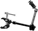 Sinvitron 11 Zoll Magic Arm + große Super Clamp Crab Zangen Clip für 15 mm DSLR Rig Schulterstativ Kamera an Monitor LED-L