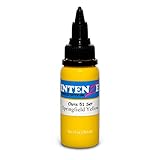 INTENZE Tattoo Farbe Gelb 30ml - Chris 51 Springfield Gelb Set - Org.:Farbecht & komplett sterile TattooInk Vegan TattooInk für PermanentTattoo,Stick & Poke TattooPaint mit perfek