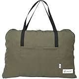 PEPPY BUDDIES 2-in-1 Haustier-Tragetasche und Matte für kleine Hunde und Katzen, faltbar, tragbar und langlebig, olivefarbenes Oxford-Gewebe und bequemes Fell, 52 x 36 cm, 77 x 52 cm, 1 Packung