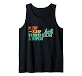 Hobel Eat Sleep Hobeln Repeat Tischler Schreiner Handwerker Tank Top