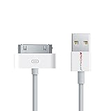 TECHGEAR Ersatz-USB-Datenkabel & Charging für Apple iPod Nano, iPod Touch, iPod Classic, iPod Video & iPhone 4, 4s, 3G, 3Gs & iPad 3, 2, 1-30 Pin USB-Kabel Aufladen und Synchronisieren - Weiß