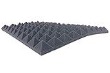 Pyramidenschaumstoff TYP 50x50x4 Akustikschaumstoff Schalldämmmatten zur effektiven Akustik Dämmung