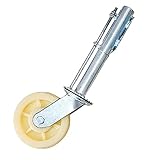 YZHH Tor Rad Federbelastete 125/150mm Lenkrollen Gummi Torlaufrolle Gefedert mit Bremse, für Schwere Ausrüstung, Tragfähigkeit 240kg, 1 Stück