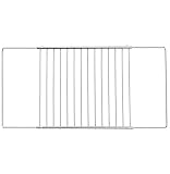 ICQN Universal Gitter | Ausziehbar von 37,5-60 cm Backofenrost | Verstellbar Ofengitter für Backofen | Backofengitter | Grill | Grillrost | Backrost | Gitterrost | Verchromt Backg