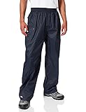 Trespass Qikpac Pant, Dark Navy, S, Kompakt Zusammenrollbare Wasserdichte Regenhose mit 3 Taschenöffnungen für Damen und Herren / Unisex, Small, B