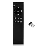 Tangxi Fernbedienung für PS4, Media Remote für Playstation 4,2,4 GHz Wireless Multimedia-Fernbedienung mit USB-Empfänger für PS4-Konsole, Schw