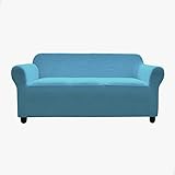 Argstar 1 Stück Stretch Anti Rutsch Sofabezug, Spandex Jacquard Sofabezug, Waschbar Fit Elastischer Weicher Möbelschutz für Sofa für Ledersofa und Couch (190-228 cm, 3-sitzer, Hellbraun)